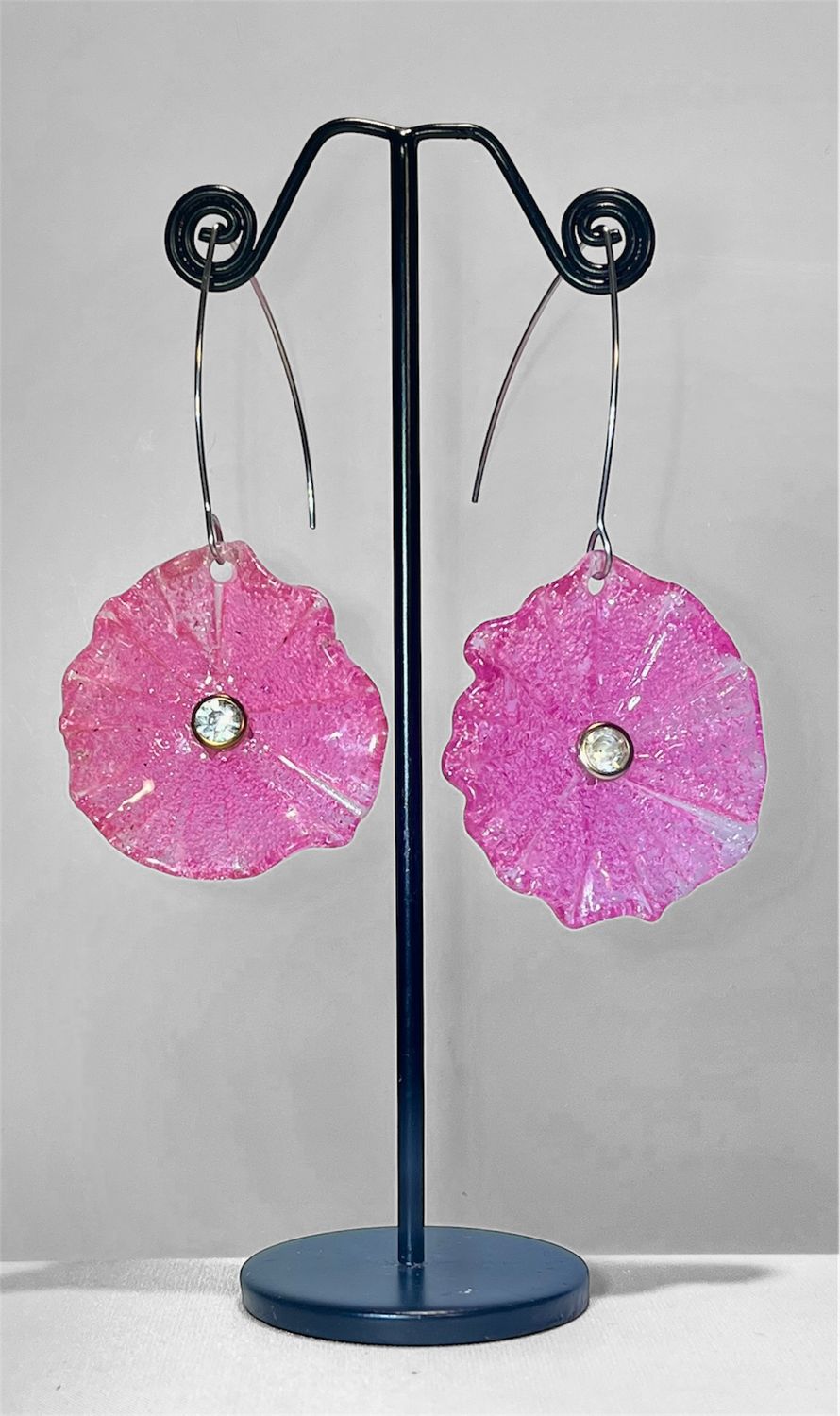 Boucles d&#39;oreilles Coquelicot fuchsia