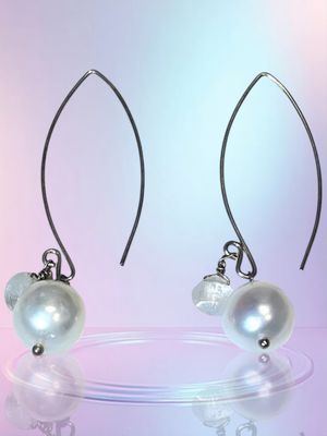 Boucles d&#39;oreilles perles de culture