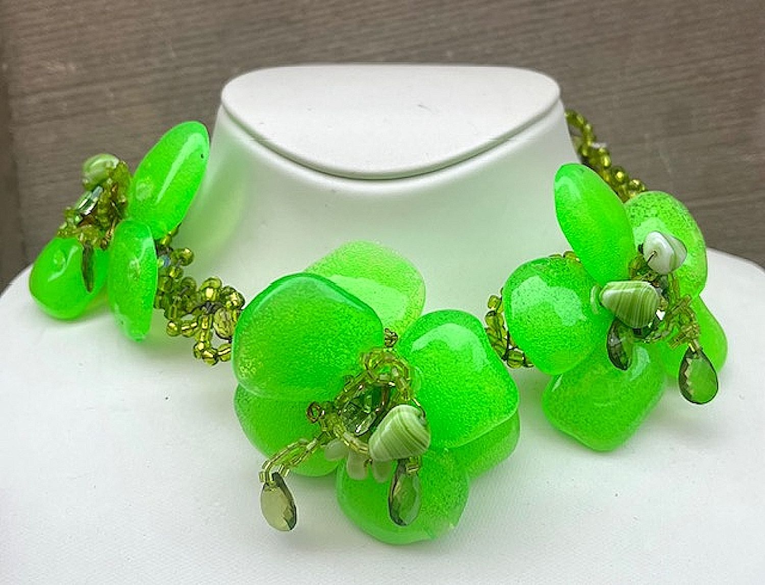 Collier Floral Vert