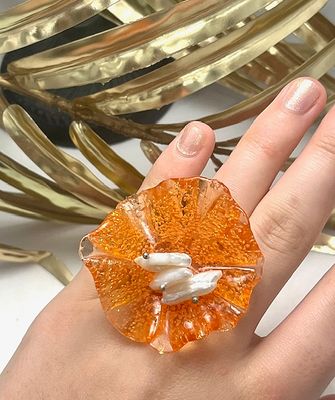 Bague Coquelicot Orange