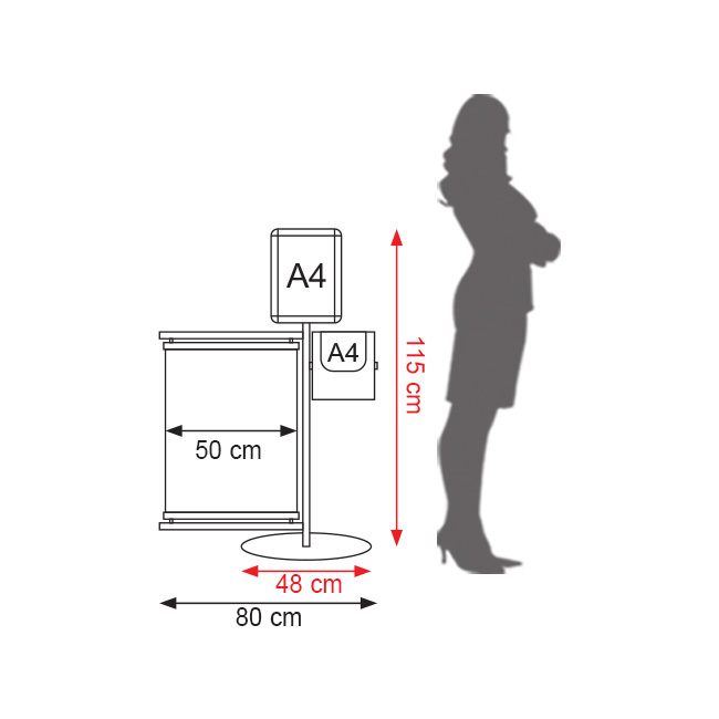SPOT A4 | porta comunicazione su piantana