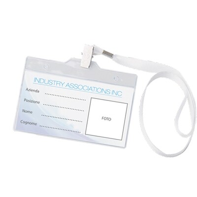 WHO | porta-badge con pinzetta