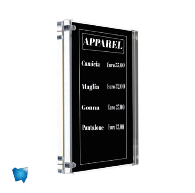 BLOCK | DIN | porta prezzi accoppiato