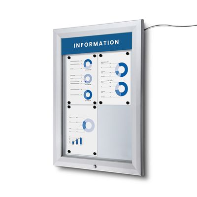BACHECA DA ESTERNO LUMINOSA CON LOGO | magnetica