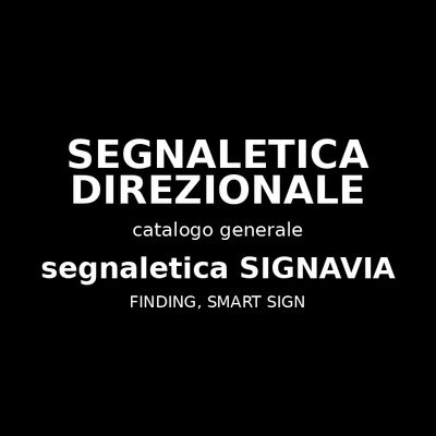 SEGNALETICA DIREZIONALE | catalogo pdf
