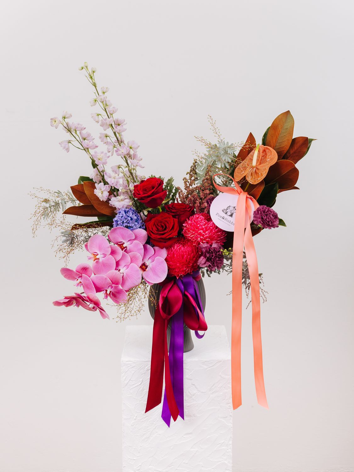 Berry Tone Vase Arrangement, Size: $215 Classic with Vase