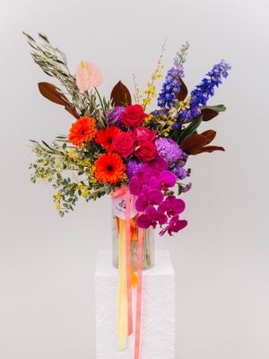 Colour Bomb Vase Arrangement, Size: $215 Classic with Vase