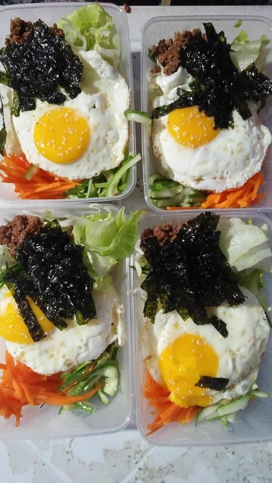 BIBIMBAP | KOREAN RICE BOWL | TOPPE WITH VEGETABLES &amp; MEAT