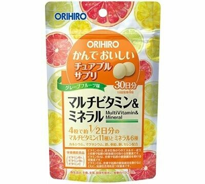 Orihiro.Витамины и минералы 30 дней вкус цитрус.