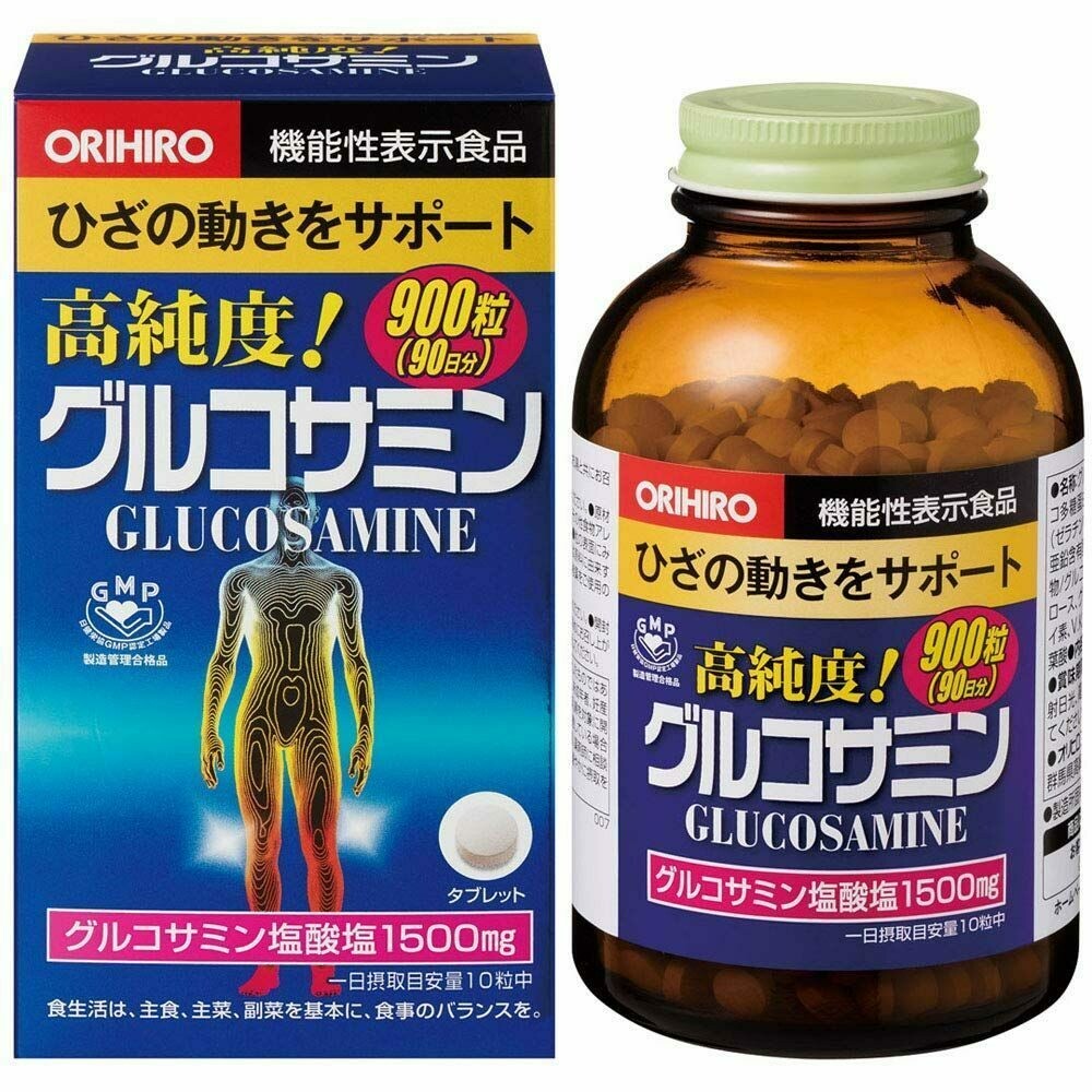 Orihiro глюкозамин и хондроитин.  900 шт.