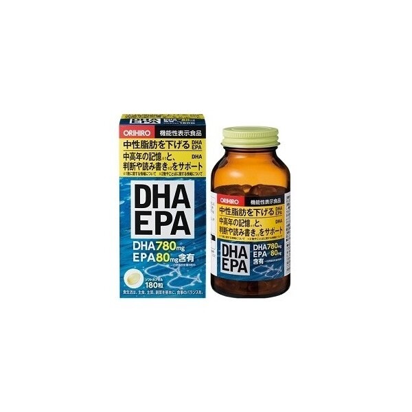 Orihiro. DHA+EPA c витамином Е. 180 шт.