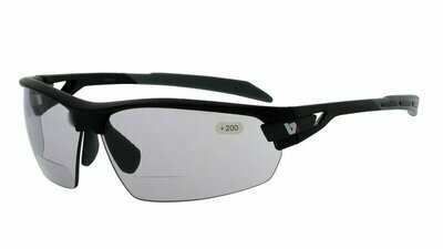 BZ Optics Photochromic Bi Focal Cycling Glasses Black +2.5