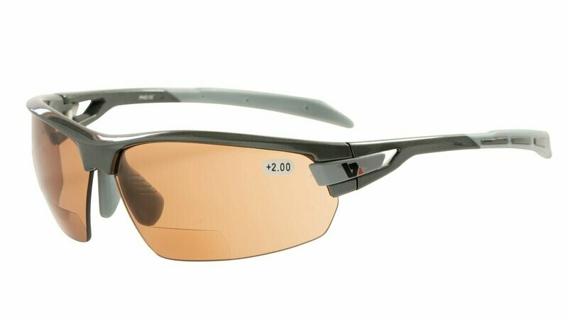 BZ Optics Photochromic Bi Focal HD Cycling Glasses Graphite +1.5