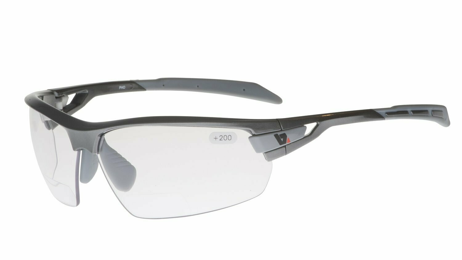 BZ Optics Photochromic Bi Focal Cycling Glasses  Graphite +1.5
