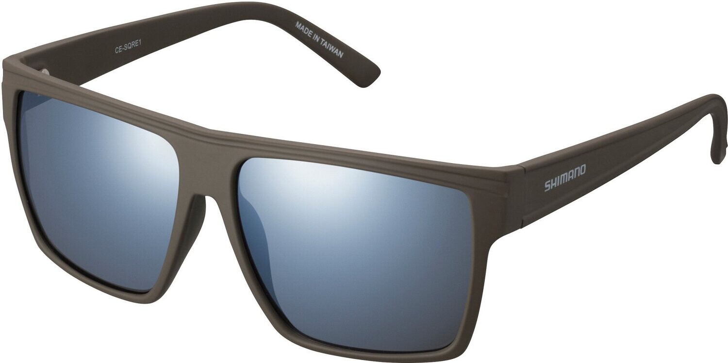 Shimano Square Sunglasses, Colour: Matte Olive , Smoke Silver Mirror