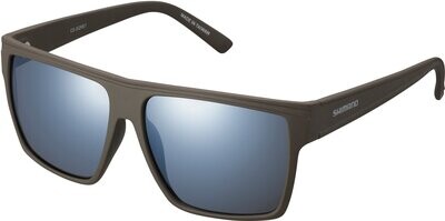 Shimano Square Sunglasses, Colour: Matte Olive , Smoke Silver Mirror