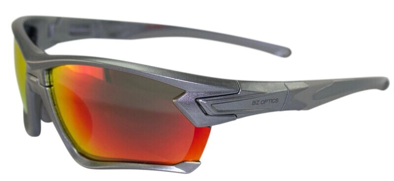 BZ Optics TOUR Graphite Red Mirror Mirrored Glasses