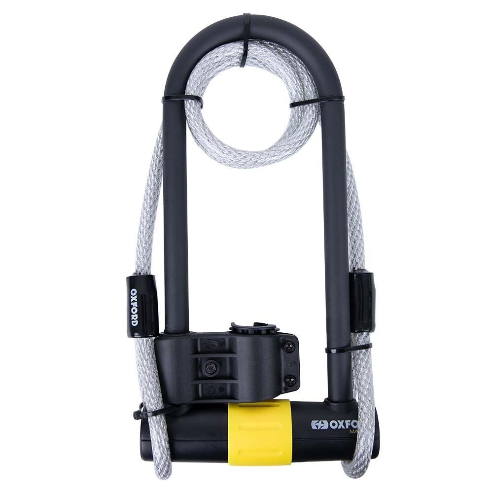 Magnum Duo U-lock (177x340mm) with Bracket & Cable 1.2m x12mm