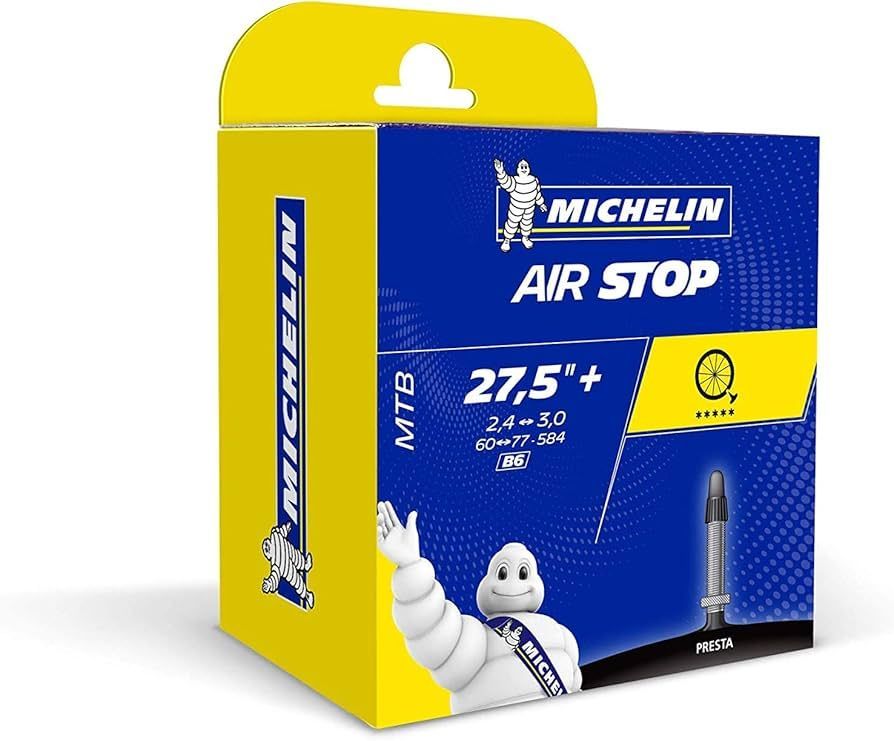 Michelin Airstop Inner Tube 27.5+ 2.4-3.0 Presta Valve