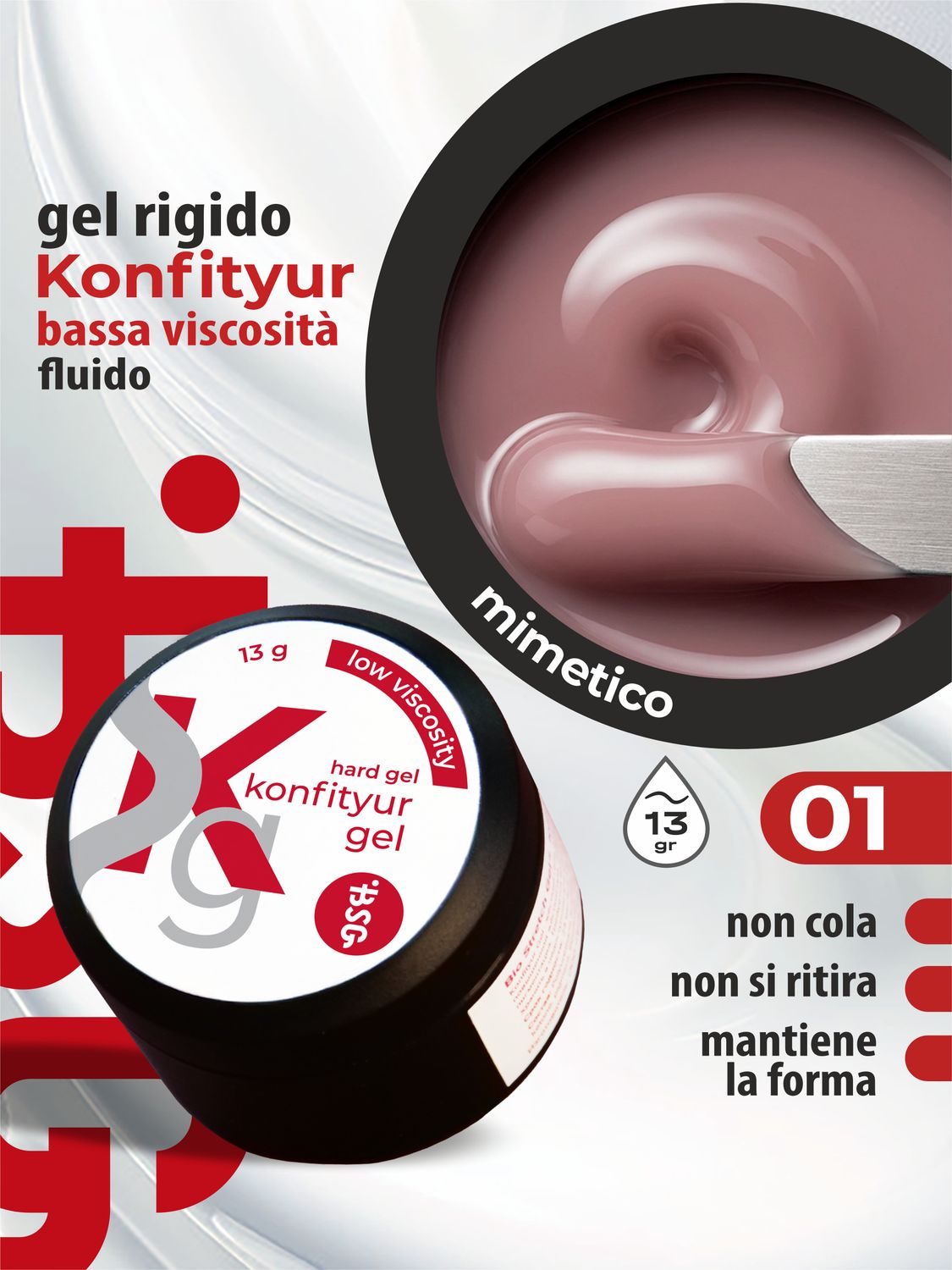 BSG Hard gel  #01  - Pink camouflage (13 g)