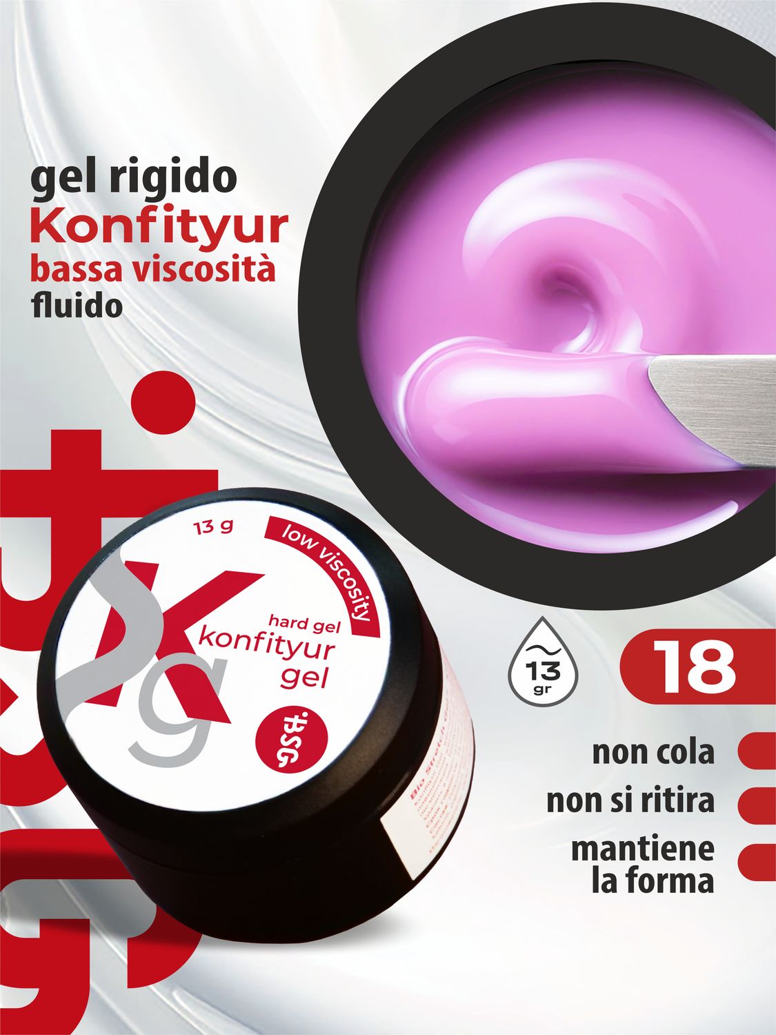 BSG Hard gel  18  - Light orchid (13 g)