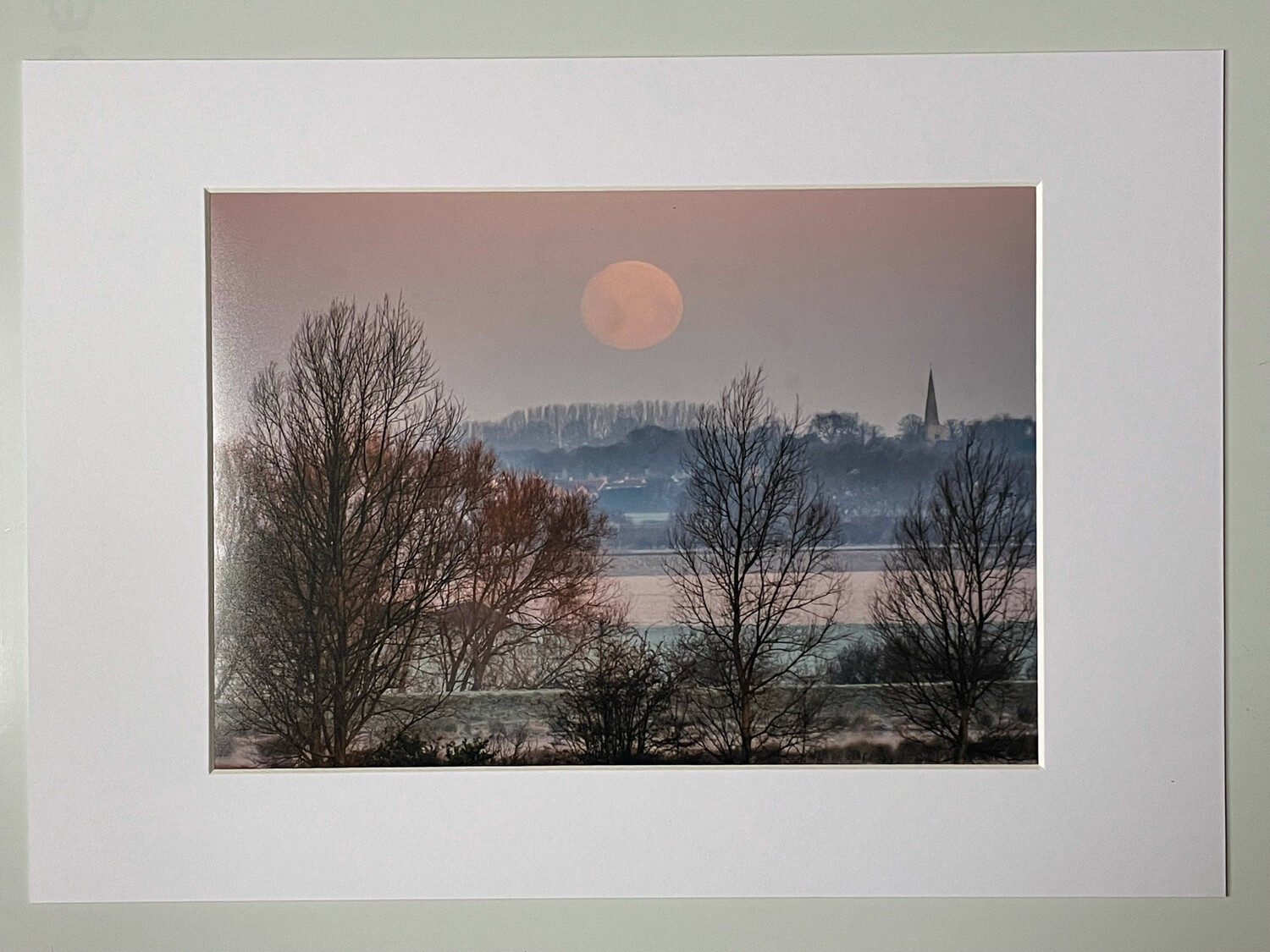 Snow Moon over the Fens