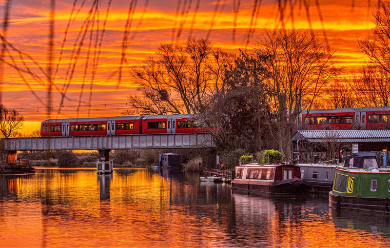 Fire Sky Over Ely Riverside