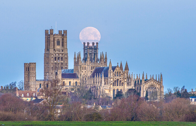 Ely Cathedral &amp; The Snow Full Moon