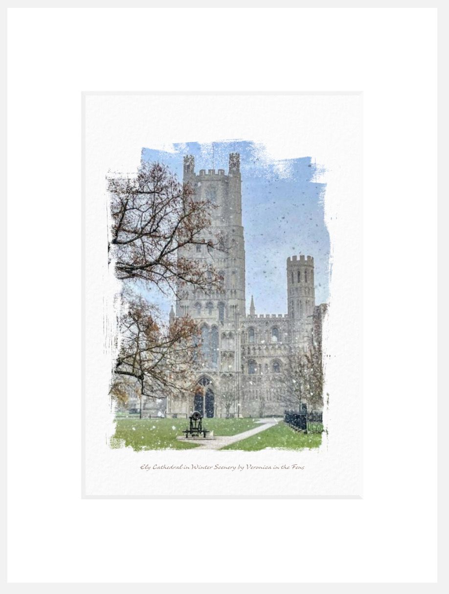 Art Print - Ely Cathedral Snowfall