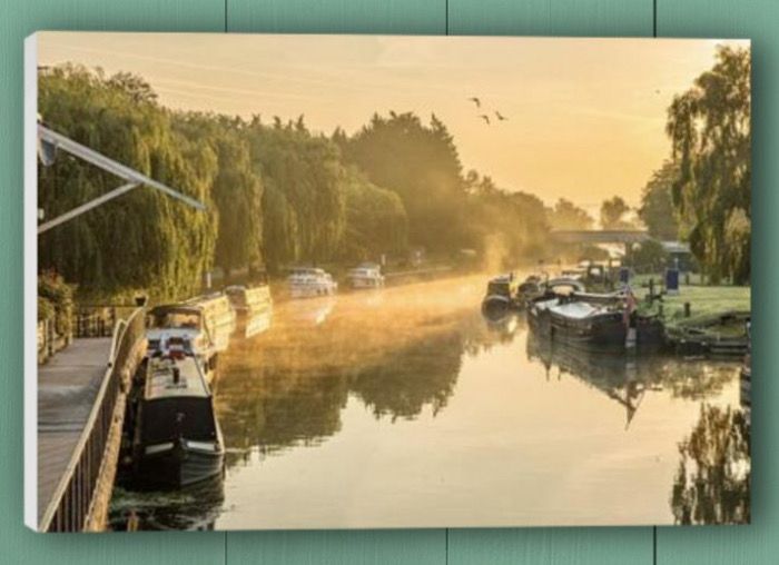 Canvas - Ely Riverside Sunrise Mist (UK Only).
