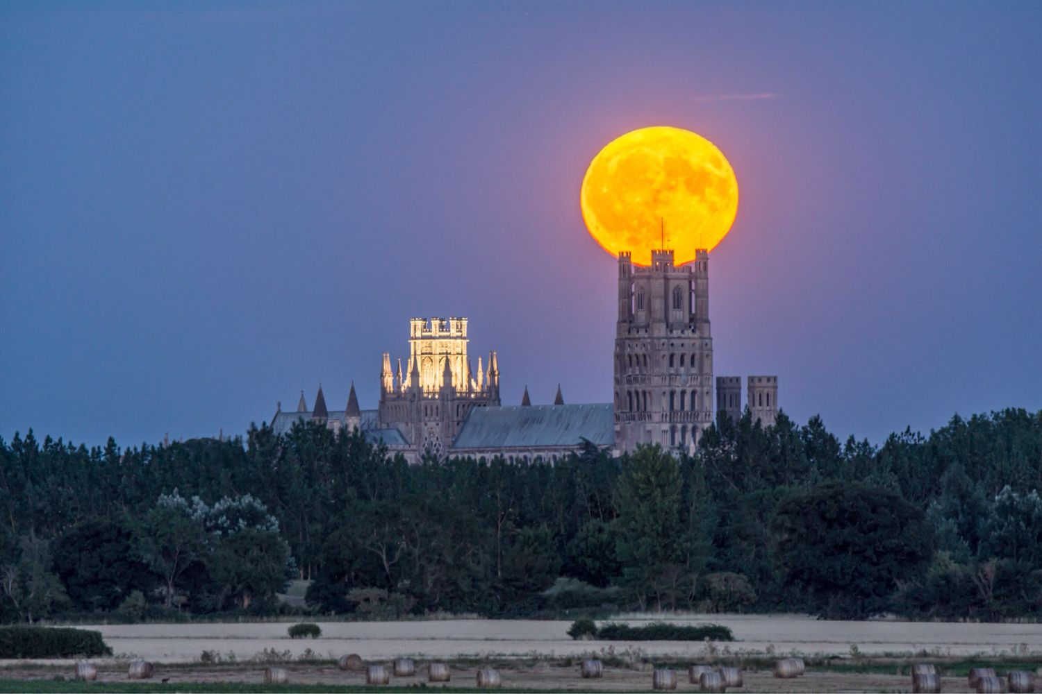 Ely Cathedral West Tower &amp; The Buck Moon