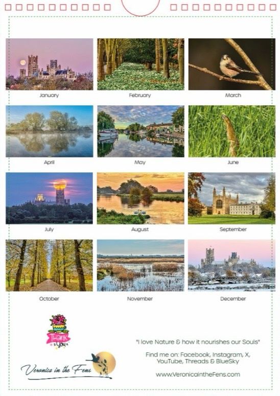 2027 My Heart In Nature Calendar ~ Size A4