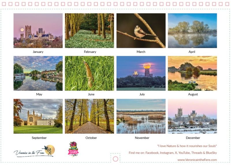 2027 My Heart In Nature Calendar ~ Size A3