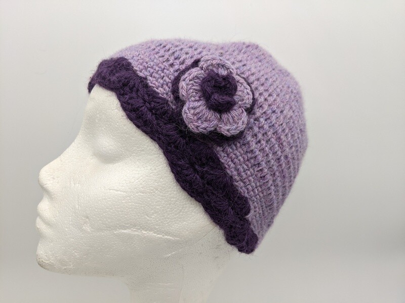 100% Alpaca Flower Hat