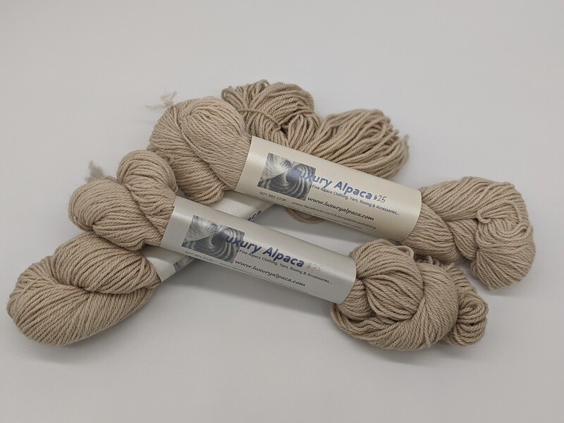 100% Alpaca Yarn Beige color