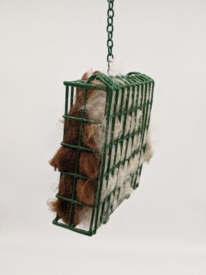 Alpaca Fiber nesting material suet cage