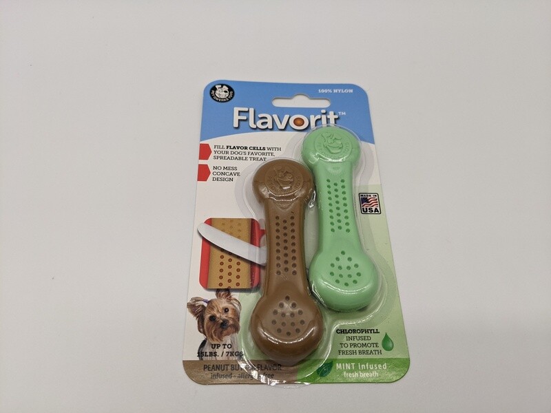 Pack of 2 Breath Mint and Peanut Butter Nylon Bones