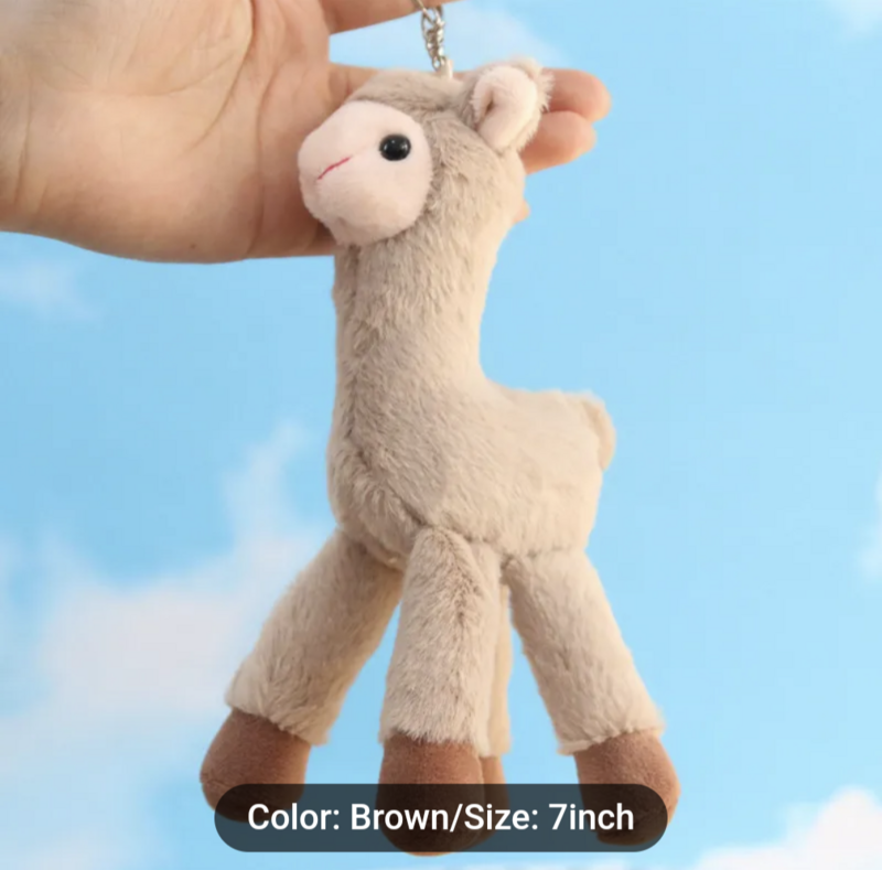Alpaca Keychain solid color