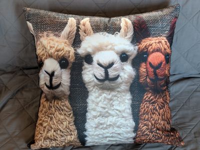 Alpaca Print Pillow