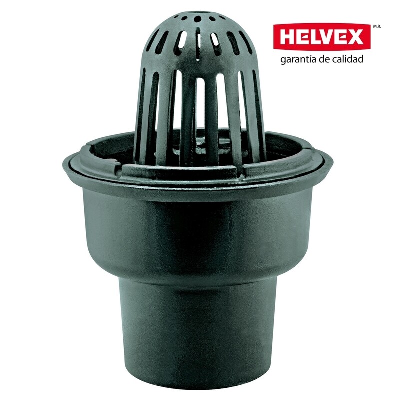 COLADERA DE CUPULA PARA AZOTEA CONEXIÓN PARA TUBO 153 mm (6") DE RETACAR MOD. 446-X