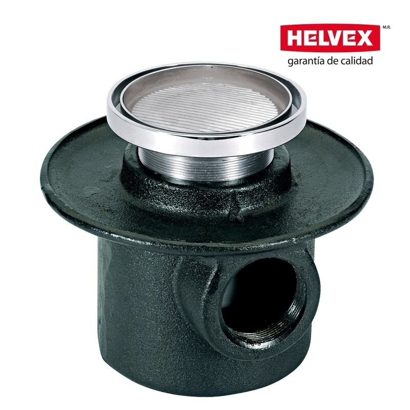 COLADERA DE UNA BOCA DESAGUE DE CONTORNO REDONDA PARA INSERTO CERAMICO MAXIMO DE 10 mm MOD. 282-HLI