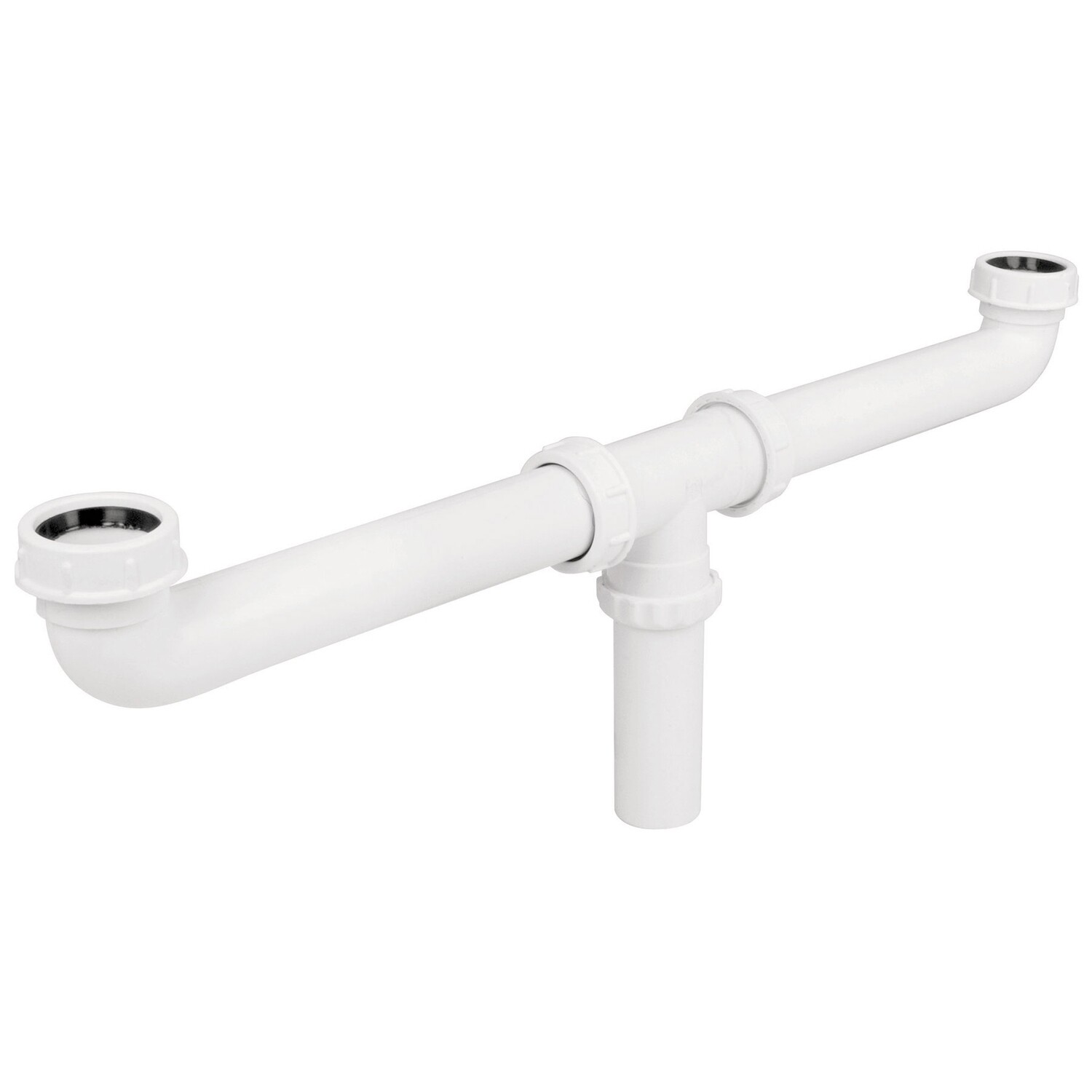 Cespol doble para fregadero, polipropileno, 1-1/2" MOD. 48338