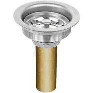 Contracanasta de acero inoxidable con tubo de laton, 3-1/2" MOD. 49352