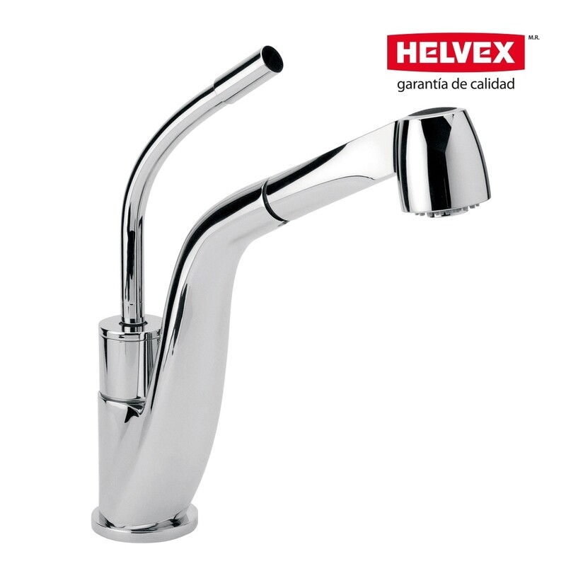 Llave monomando Palma para fregadero, con cabezal retractil, sistema anticalcareo y dos tipos de chorro MOD. E-306