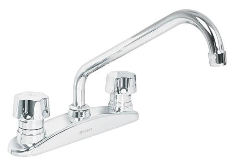 Mezcladora fregadero, manerales metalicos, base curva, Aqua MOD. 44480