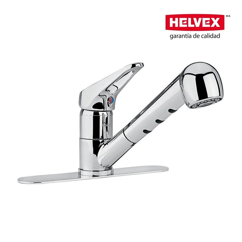 Monomando Ergo para fregadero, con cabezal retractil, sistema anticalcareo y dos tipos de chorro MOD. E-39