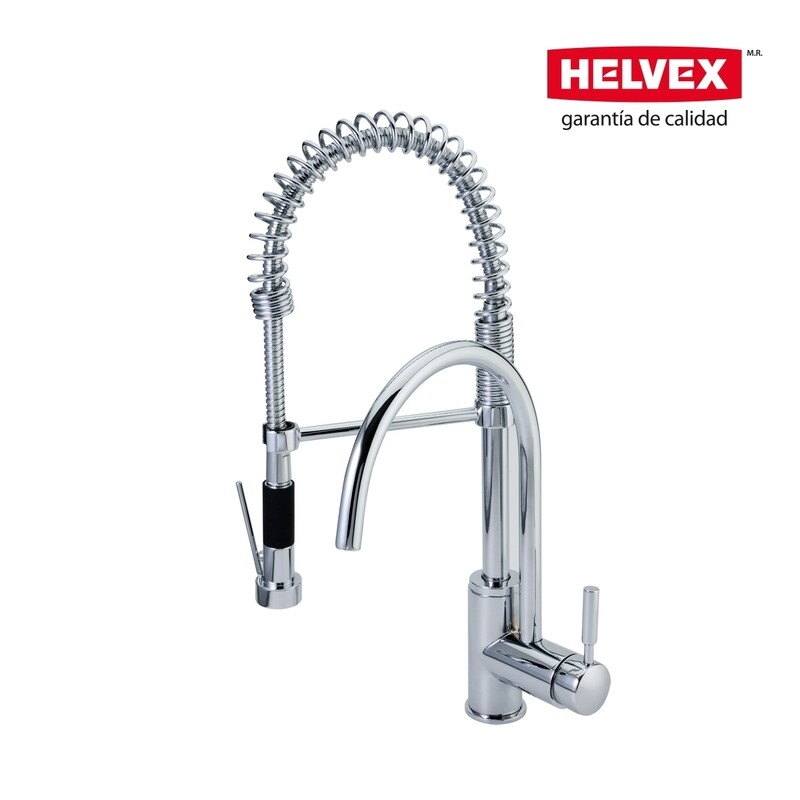 Monomando Gourmet Twin para fregadero profesional doble, cabezal con sistema anticalcareo y dos tipos de chorro MOD. E-308