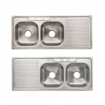 Tarjas de empotrar doble tina 120 x 50 cm derecha MOD. 45061 Tarjas de empotrar doble tina 120 x 50 cm derecha MOD. 45061