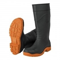 Botas industriales de PVC, negras suela naranja MOD. 17911