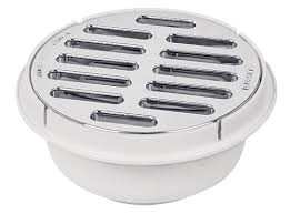 Coladera universal de polipropileno 5", rejilla cromada MOD. 49616